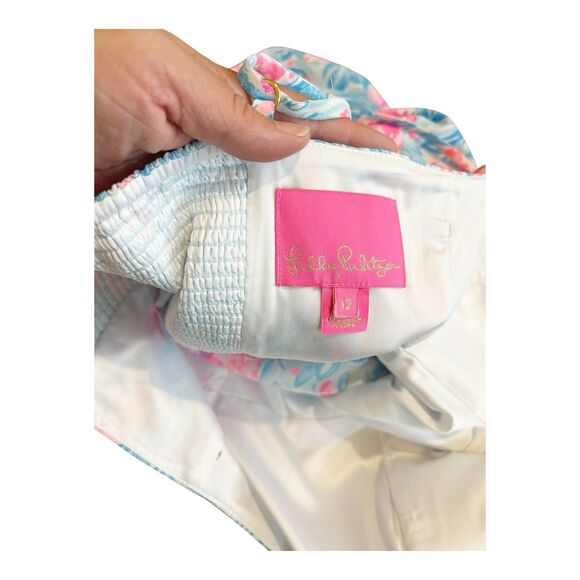 LILLY PULITZER Bente Romper Bondi Blue/My Little Peony Sz 12 - Picture 8 of 9